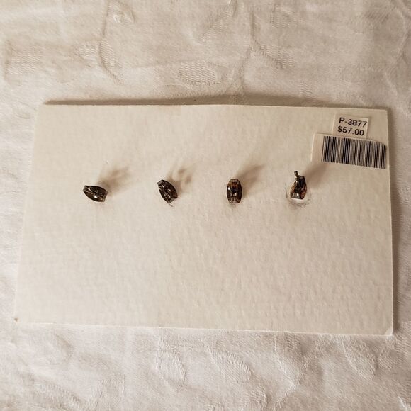 NWT Mimi+Marge Sterling mini silver stud earrings - Picture 3 of 4